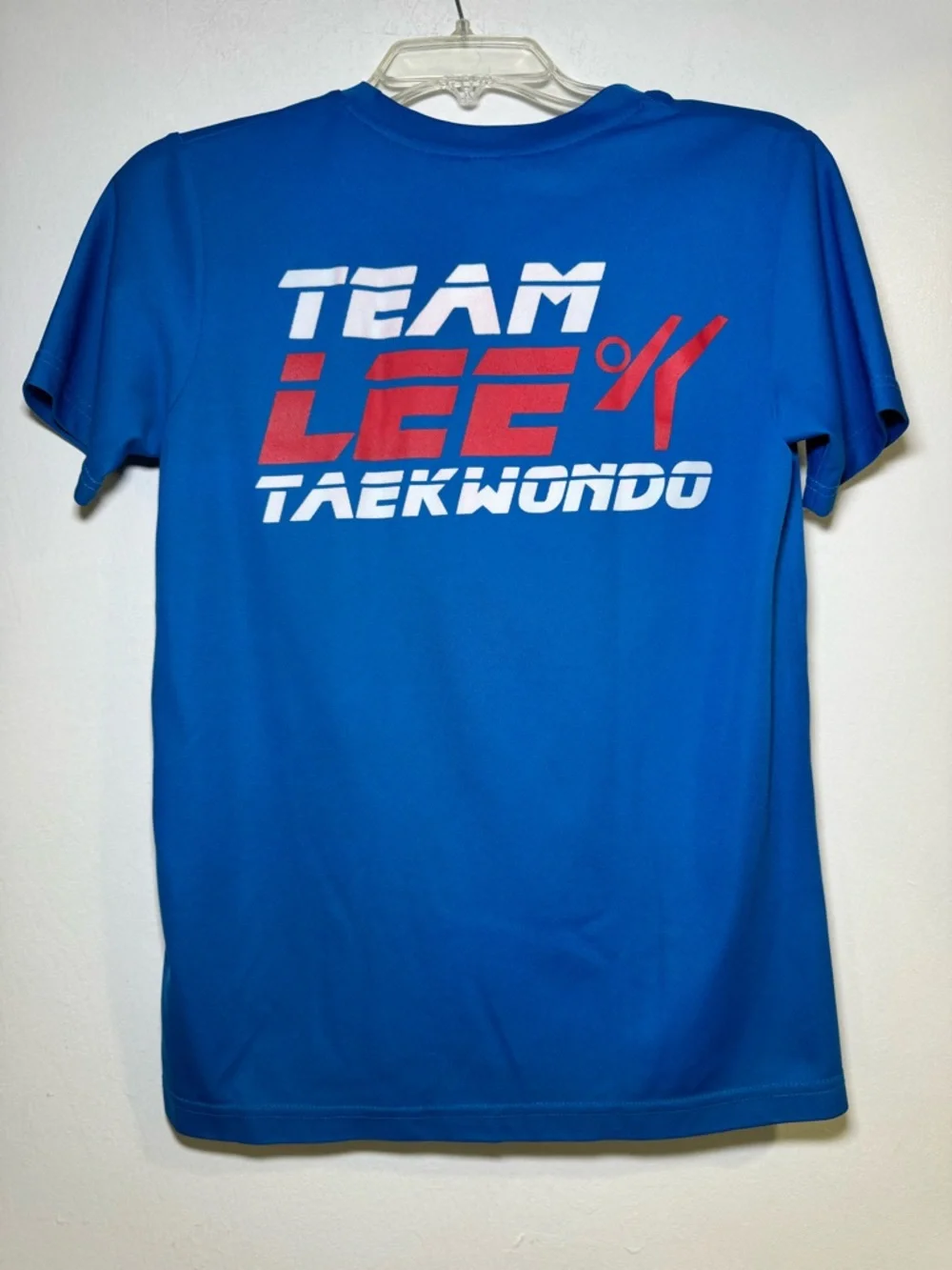 Team Lee Taekwondo Royal Blue Shirt short sleeve Unisex Size Small